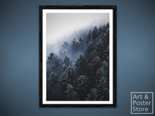 Forest Mist | Scenic Photo Poster | Mesh Frame with 6 texture options 
