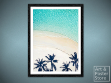 Palm Shadows | Scenic Photo Poster | Mesh Frame with 6 texture options 