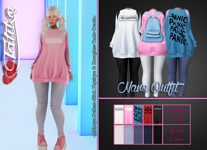 Tatiko - Nana Outfit 5x5 color HUD