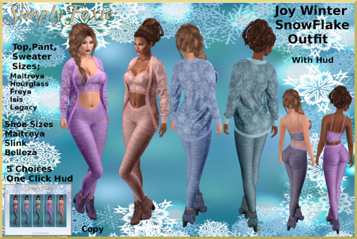 Joy Winter Snowflake Outfit With Hud (Boxed)
