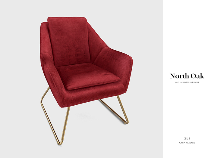 [North Oak] + Rainer Chair (red)