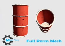 Mesh Place - Barrel with Snow (add to unpack)