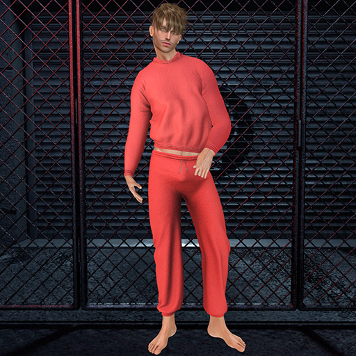 -[d9]- Kurt Red Sweatpants Single (Wear)