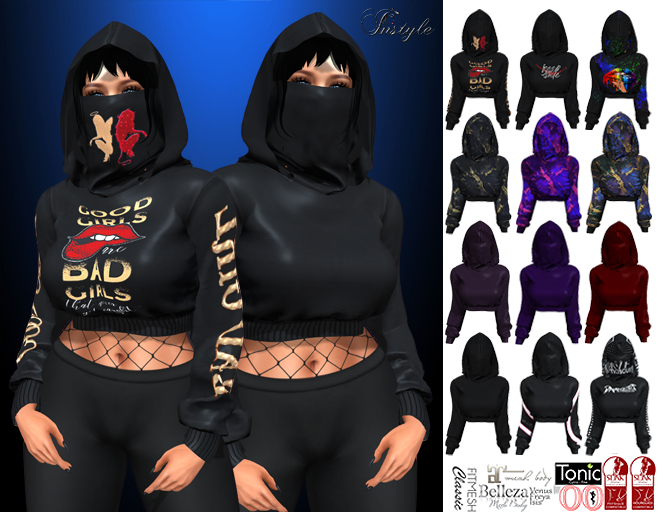InStyle-Hooded with mask-HUD Fatpack(Maitreya Slink Belleza,Ocacin,Tonic)
