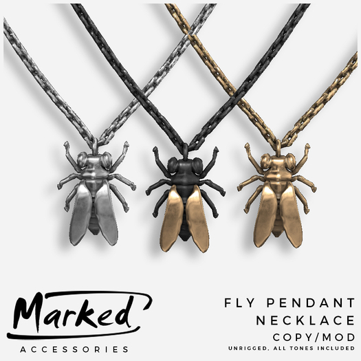 MARKED - Fly Pendant Necklace (add me)