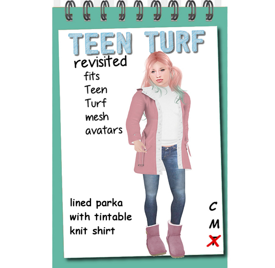 Teen Turf Pink Parka