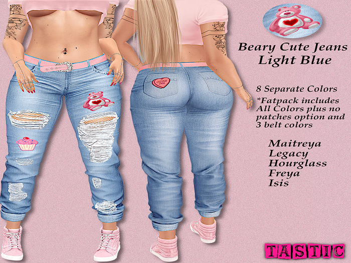 Tastic-Beary Cute Jeans Light Blue-Boxed