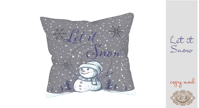 .:Ecce Bellus:. Let it Snow Pillow ~ CHRISTMAS