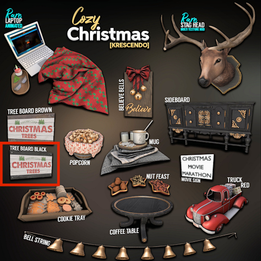 [Kres] Cozy Christmas - Tree Board - Black