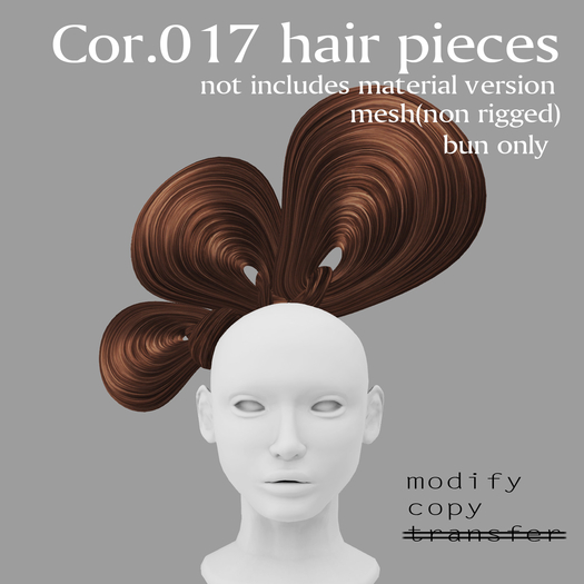 *booN Cor.017 hair pieces brown pack