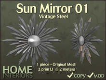 Home Interiors: Sun Mirror 01: Vintage Steel [BOX]