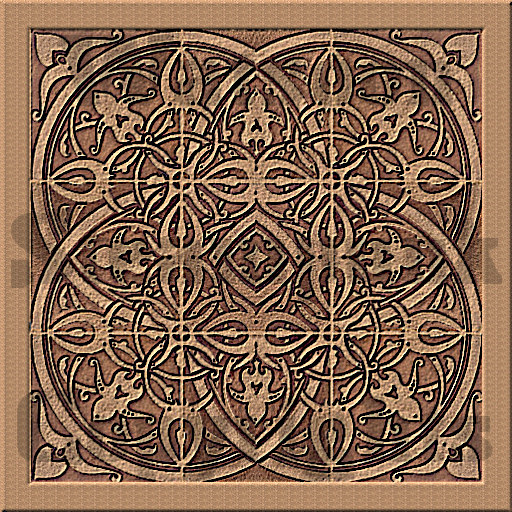 Bronze tile - Byzantine 3 - Single tiled seamless texture 