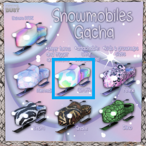 DUST:  Grownup Snowmobile Giraffe