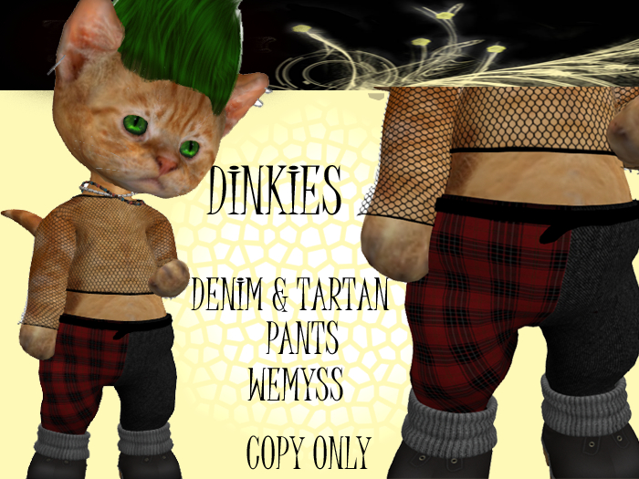 RT -TARTAN & DENIM PANTS-WEMYSS  