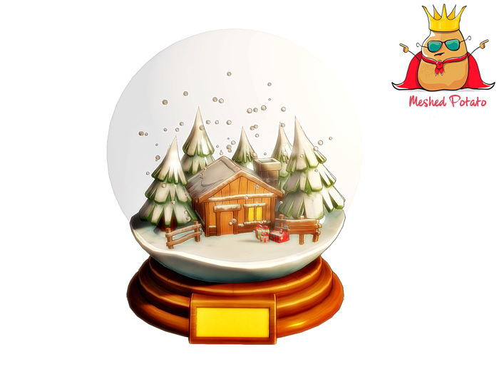 Meshed Potato - Christmas Snow Globe - Full Perm Mesh