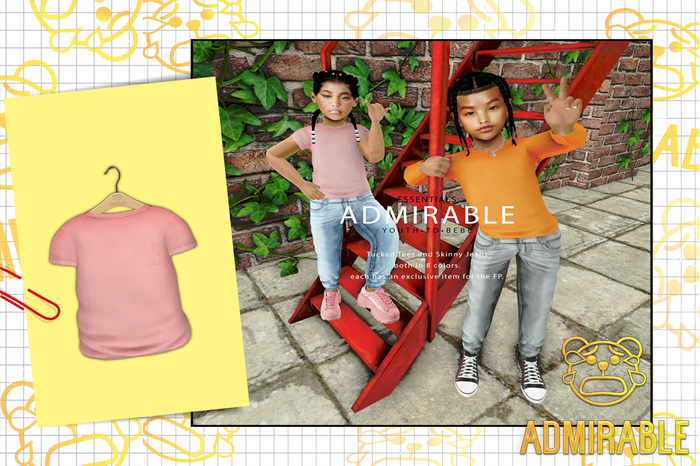 Admirable- Tucked Tee (Rose)