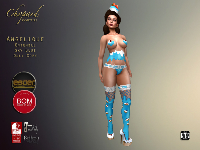 *Chopard Couture* Angelique Ensemble - Sky Blue