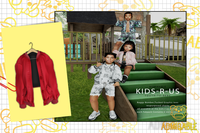 Admirable- Baggy Bomber (Red)