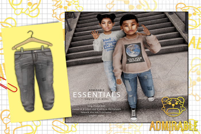 Admirable- Destroyed Skinny Jeans (grey)