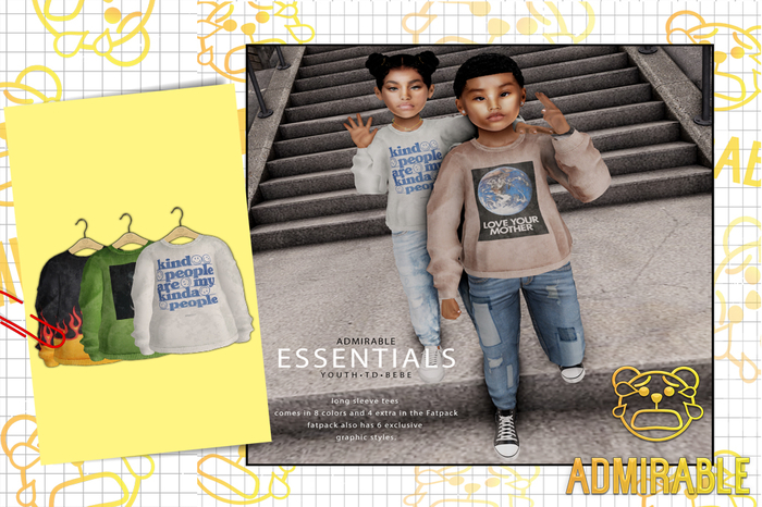 Admirable- Long Sleeve Tee (FatPack)