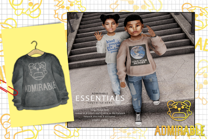 Admirable- Branded Long Sleeve Tee (DarkGrey)