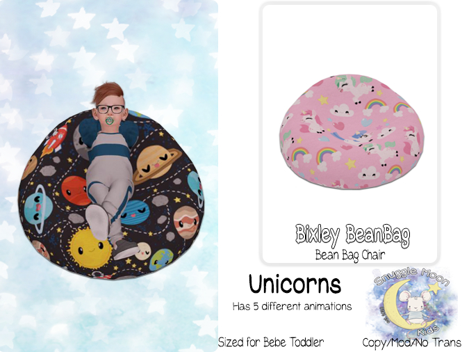 {SMK} Bixley Bean Bag - Unicorns
