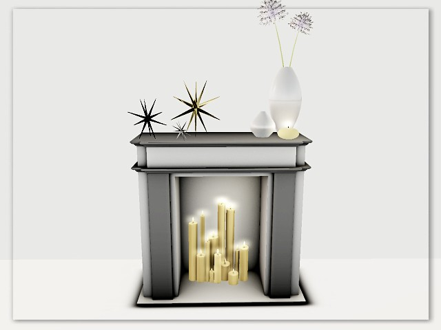 [Art Emporium} Modern Fireplace B