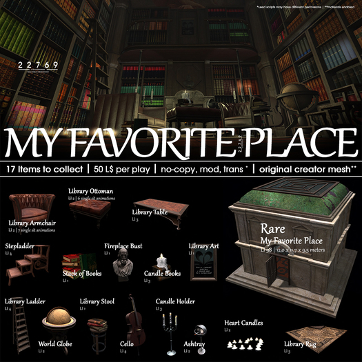22769 - Library Stool - COMMON [BAUWERKE]