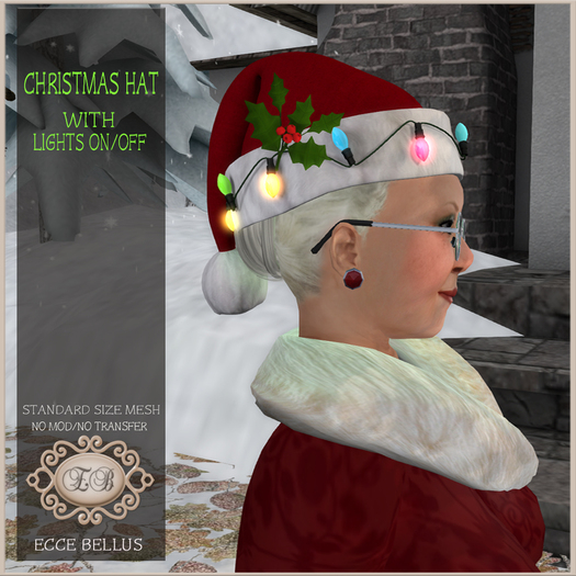 .:Ecce Bellus:.Santa Hat With Lights