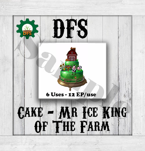 THF WHITE DFS Cake Mr Ice King Of The Farm