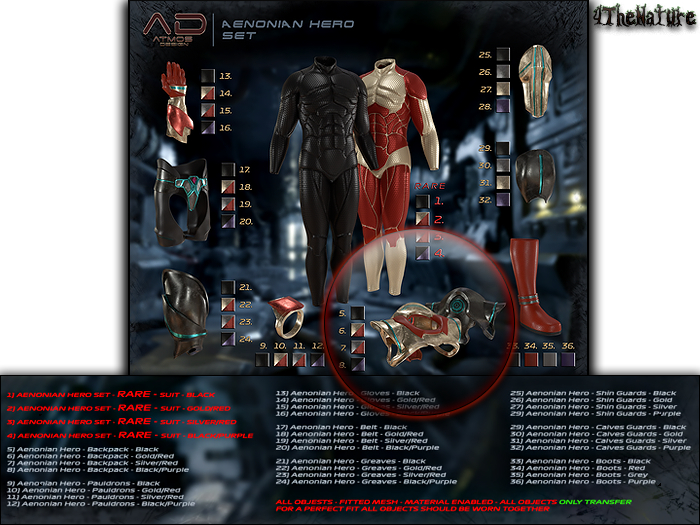4TheNature - [AD] - Aeonian Hero - Backpack - Gold-Red