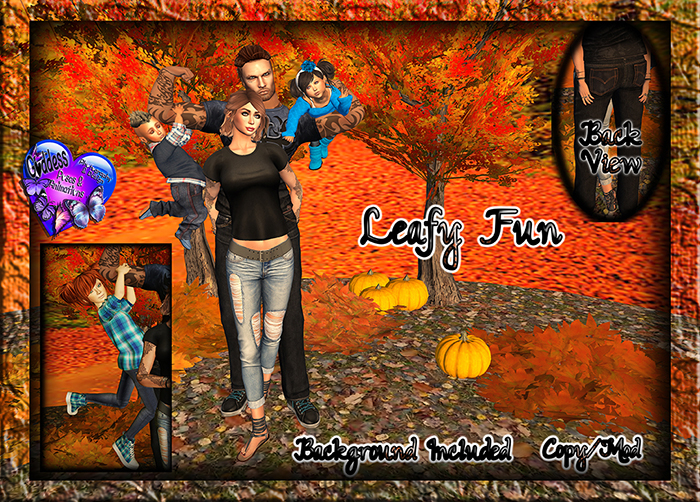 GP&D/P&A - Leafy Fun - ( Bento Original 4 Poses ) With Background Scene