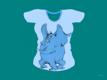 Dr. Seuss-Horton-Mesh Ladies Shirt