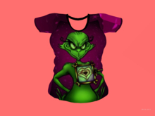 Dr. Seuss-His Heart Grew two Sizes-Ladies Mesh Shirt