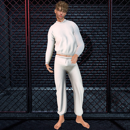 -[d9]- Kurt White Sweats  (Wear)