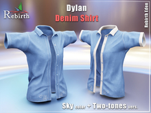 Dylan Shirt for REBIRTH Eden body - Sky color + bicolor