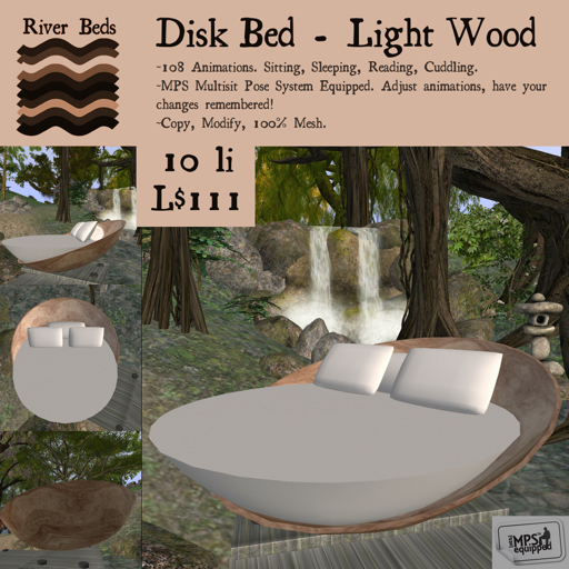 *Disk Bed - Light Wood*