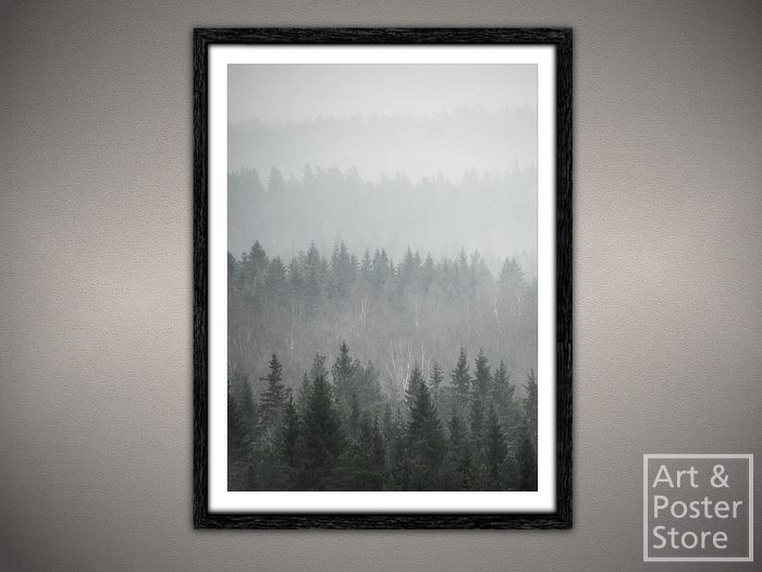 Morning Mist | Scenic Photo Poster | Mesh Frame with 6 texture options