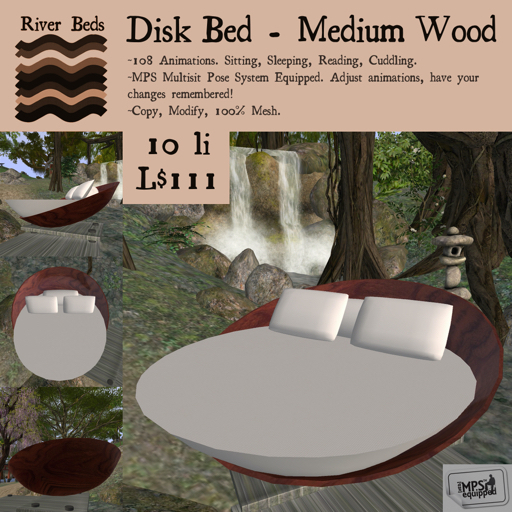 *Disk Bed - Medium Wood*