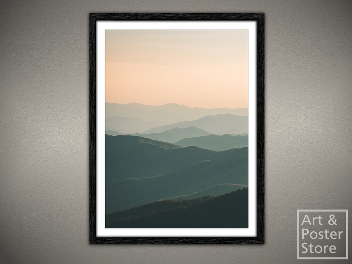 Smoky Mountains | Scenic Photo Poster | Mesh Frame with 6 texture options