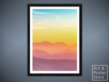 Mountain Colour | Scenic Photo Poster | Mesh Frame with 6 texture options 
