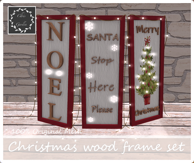 Christmas Wood frame set