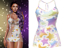 Narissa Ripped Dress [Unicorn Star] - Maitreya (+Petite) • Legacy • Reborn • Freya