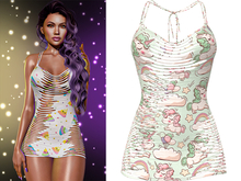 Narissa Ripped Dress [Unicorn Seafoam Green] - Maitreya (+Petite) • Legacy • Reborn • Freya