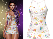 Narissa Ripped Dress [Unicorn Poop] - Maitreya (+Petite) • Legacy • Reborn • Freya