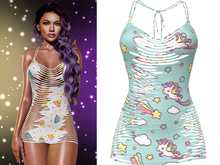 Narissa Ripped Dress [Unicorn Dream] - Maitreya (+Petite) • Legacy • Reborn • Freya