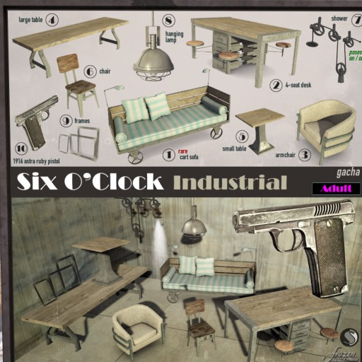 !six o'clock! [INDUSTRIAL-1] Cart Sofa - RARE