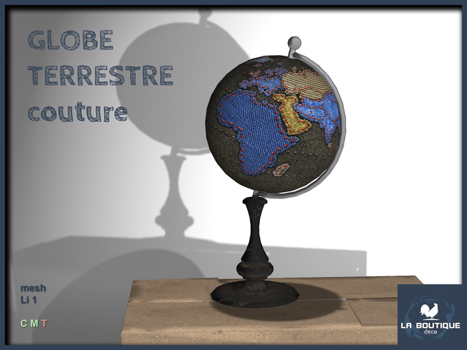 LB - globe terrestre (couture)