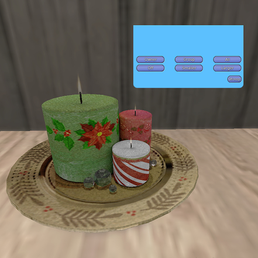 (luc) Christmas Candles Trio, Gold Platter