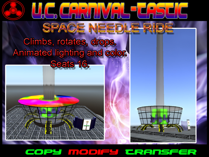 Giant Space Needle Carnival Ride ~ COPY/TRANSFER = YES!